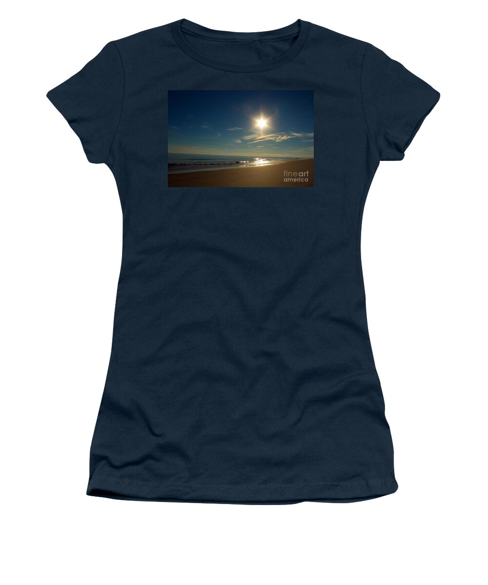 Ocean Isle Women's T-Shirt featuring the photograph Ocean Isle Beach Sunshine by Sandra Clark