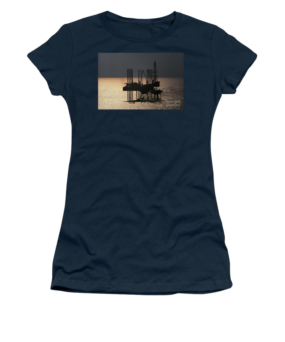Industry Women's T-Shirt featuring the photograph Offshore Drill Rig Platform by Tim Holt