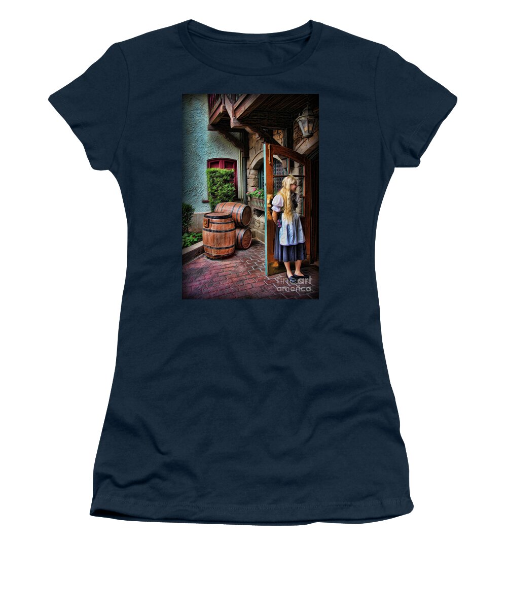 German Pub Women's T-Shirt featuring the photograph Oktoberfest Fraulein by Lee Dos Santos
