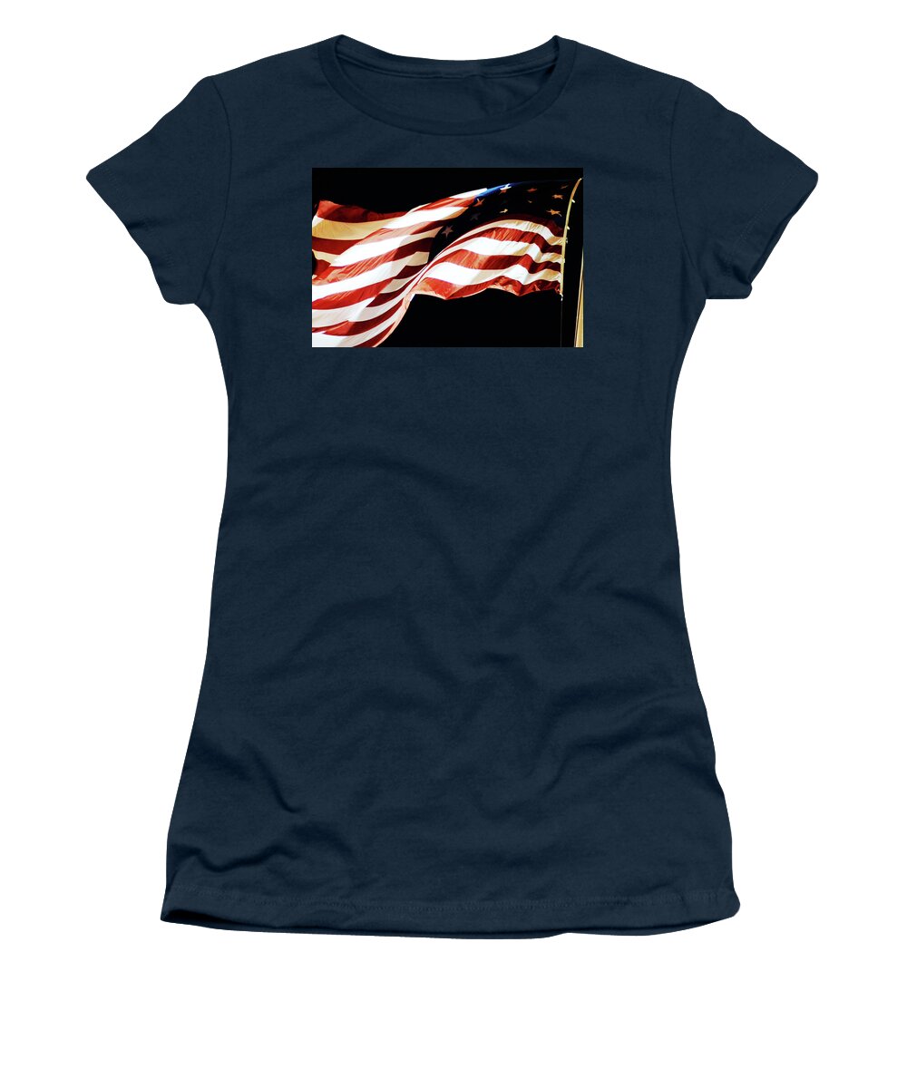 Old Glory Women's T-Shirt featuring the photograph Old Glory by La Dolce Vita