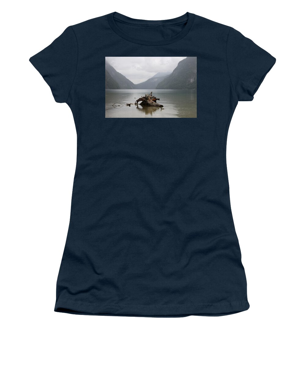 Tree Women's T-Shirt featuring the photograph Old Tree In The Lake by Christiane Schulze Art And Photography