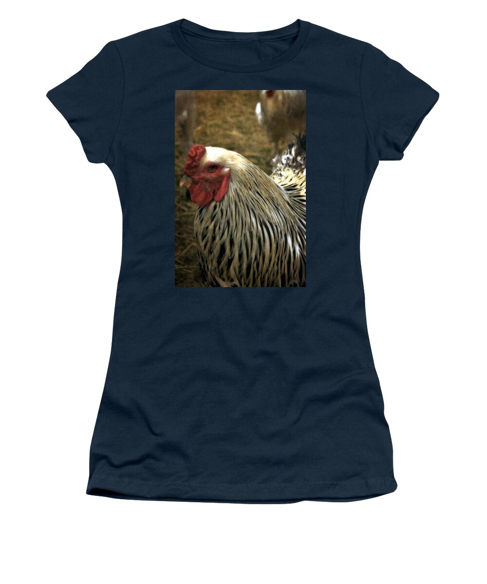 Red Women's T-Shirt featuring the photograph On the Farm by Michelle Calkins