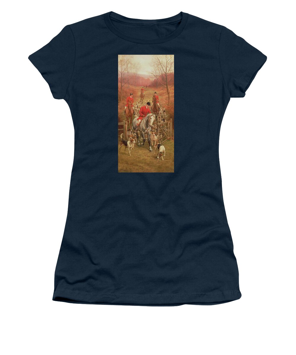 Foxhunting Women's T-Shirt featuring the painting On The Scent, 1906 by Edward Algernon Stuart Douglas