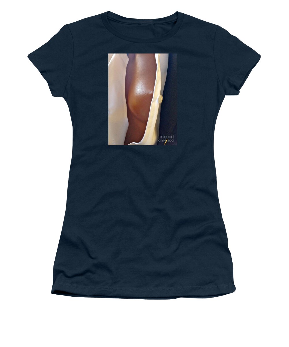 Breast Women's T-Shirt featuring the photograph One Button Right by Michael Cinnamond