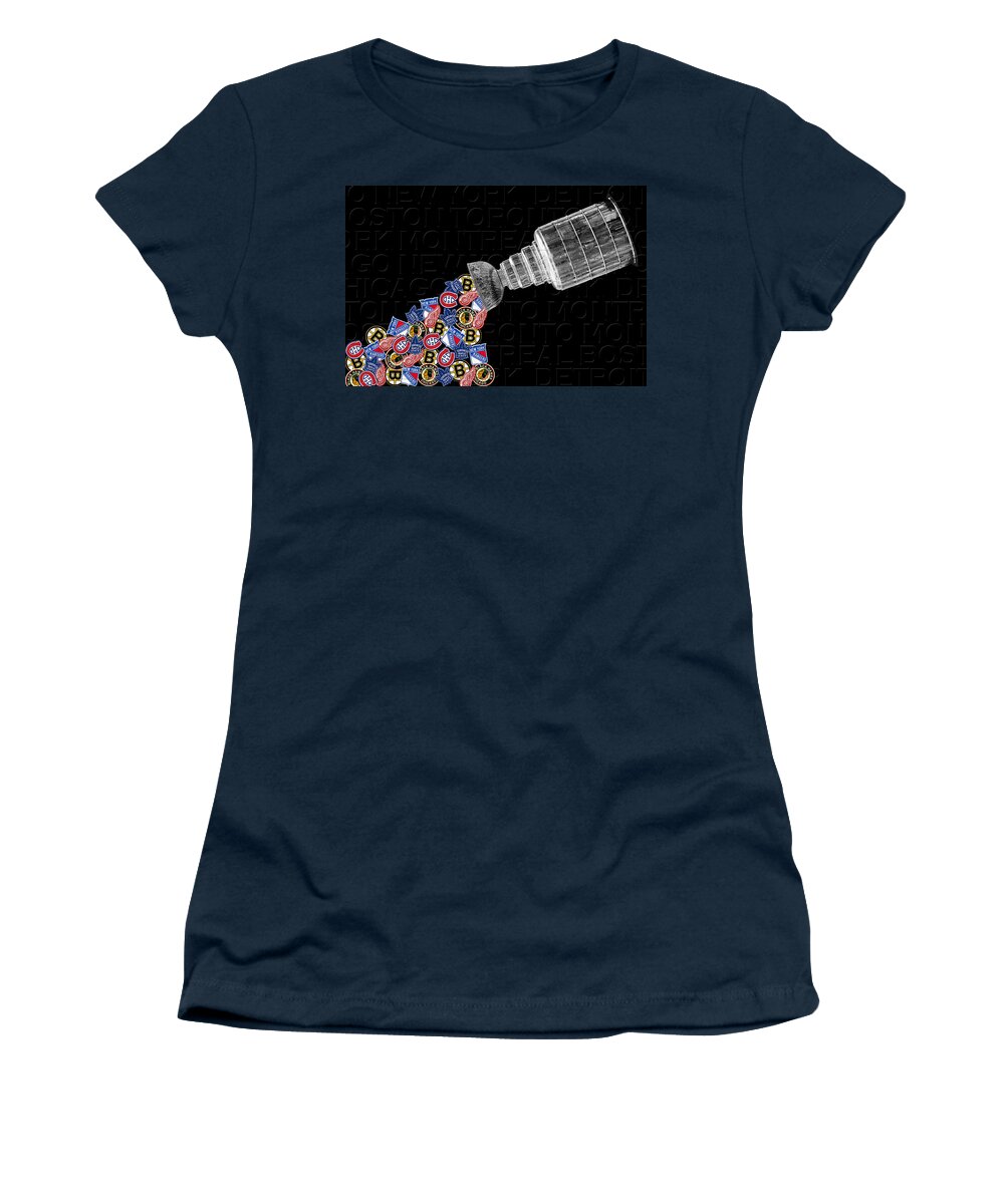 Hockey Women's T-Shirt featuring the photograph Original Six Stanley Cup 2 by Andrew Fare