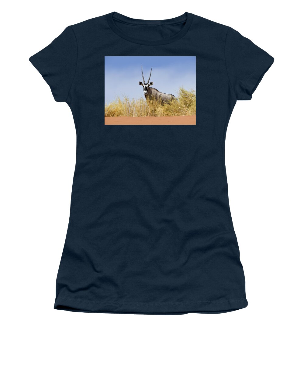 Nis Women's T-Shirt featuring the photograph Oryx Namibia by Alexander Koenders