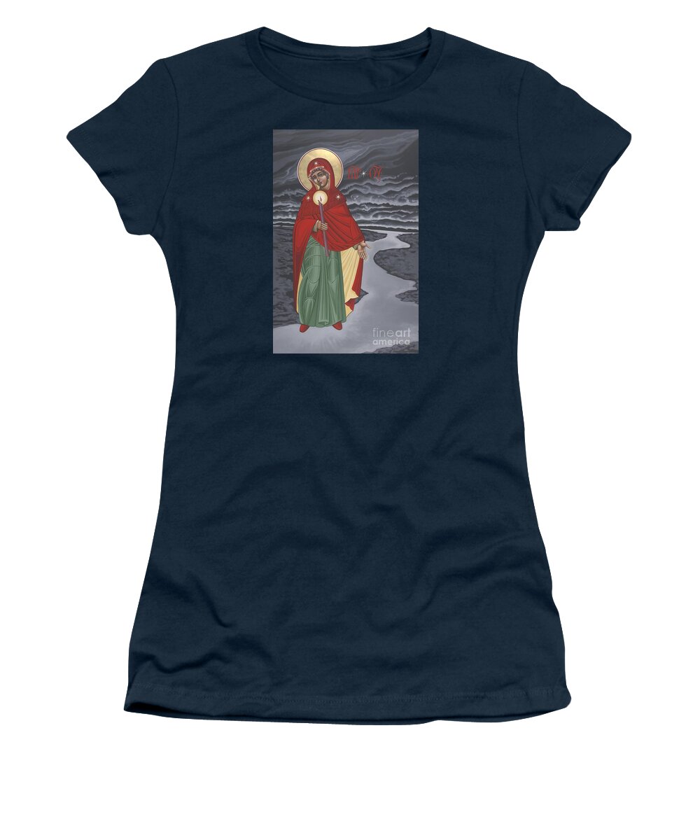Our Lady Of The Lake Women's T-Shirt featuring the painting Our Lady of the Lake 201 by William Hart McNichols