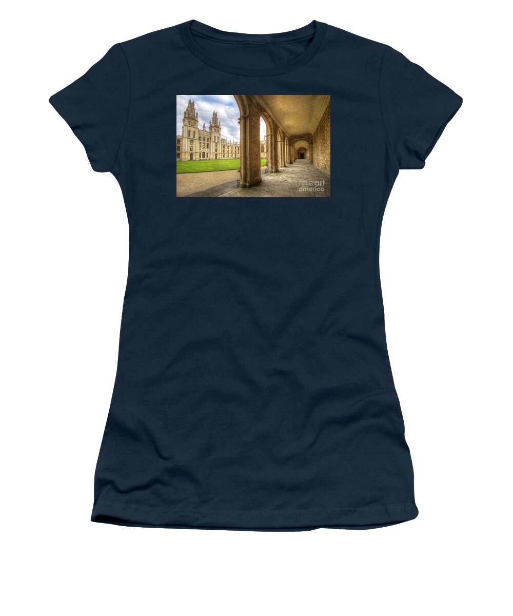 Oxford Women's T-Shirt featuring the photograph Oxford University - All Souls College 2.0 by Yhun Suarez