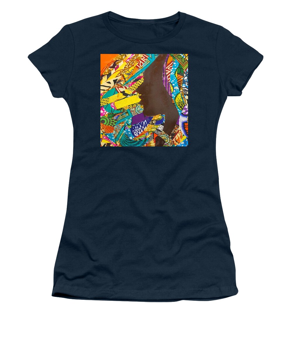 Collage Women's T-Shirt featuring the tapestry - textile Oya I by Apanaki Temitayo M