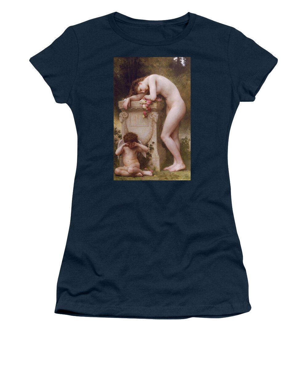 Pain Women's T-Shirt featuring the painting Pain of Love by William Adolphe Bouguereau