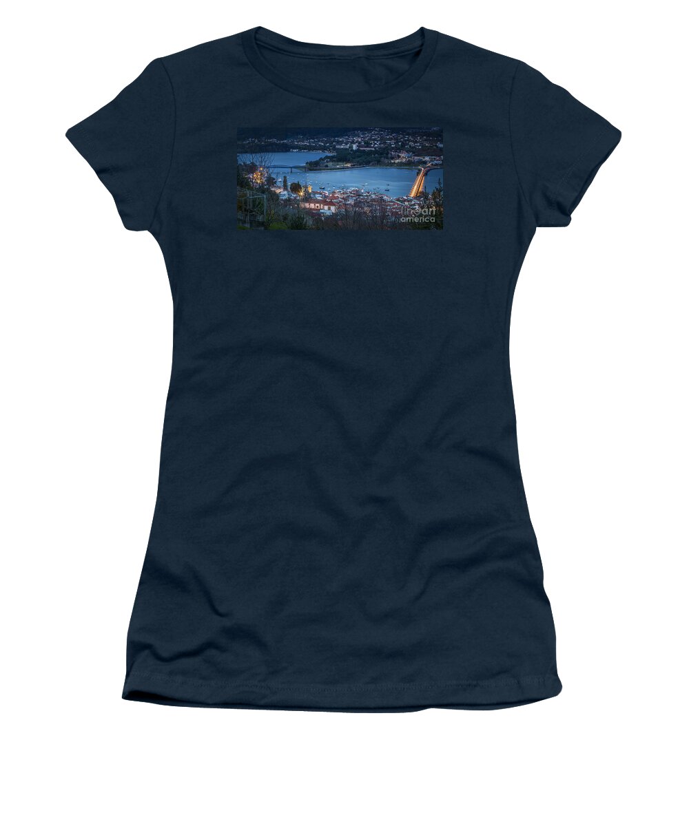 Galicia Women's T-Shirt featuring the photograph Panoramic View of Pontedeume From Vista Alegre Galicia Spain by Pablo Avanzini