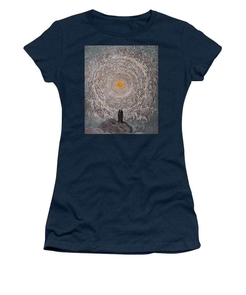 The Women's T-Shirt featuring the painting Paradise Canto Thirty One by Gustave Dore