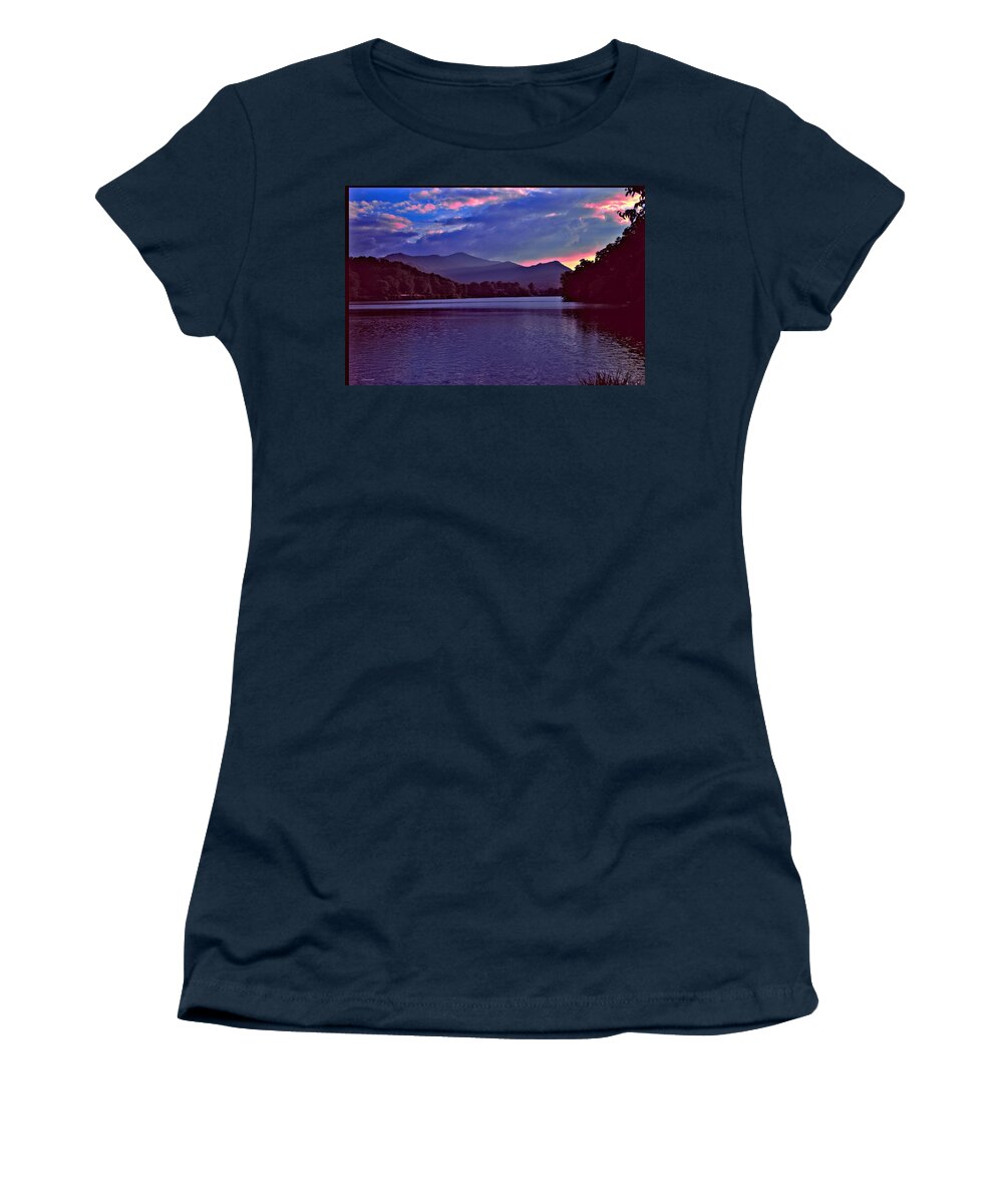 Lake Junaluska Women's T-Shirt featuring the photograph Twilight  by Dennis Baswell