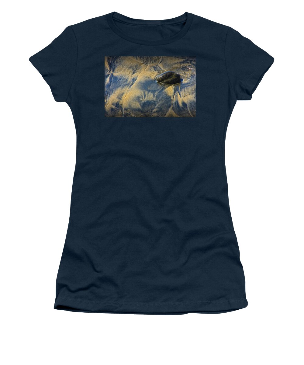 Art Women's T-Shirt featuring the photograph Pebble on the Beach at Torrey Pines State Beach in Southern California No. 1304 by Randall Nyhof