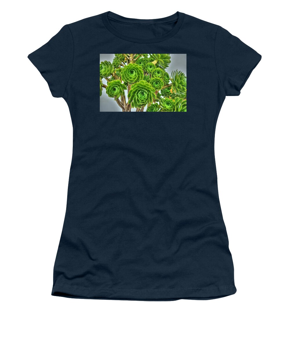 Floral Women's T-Shirt featuring the photograph Pedals of Green by Richard Gehlbach