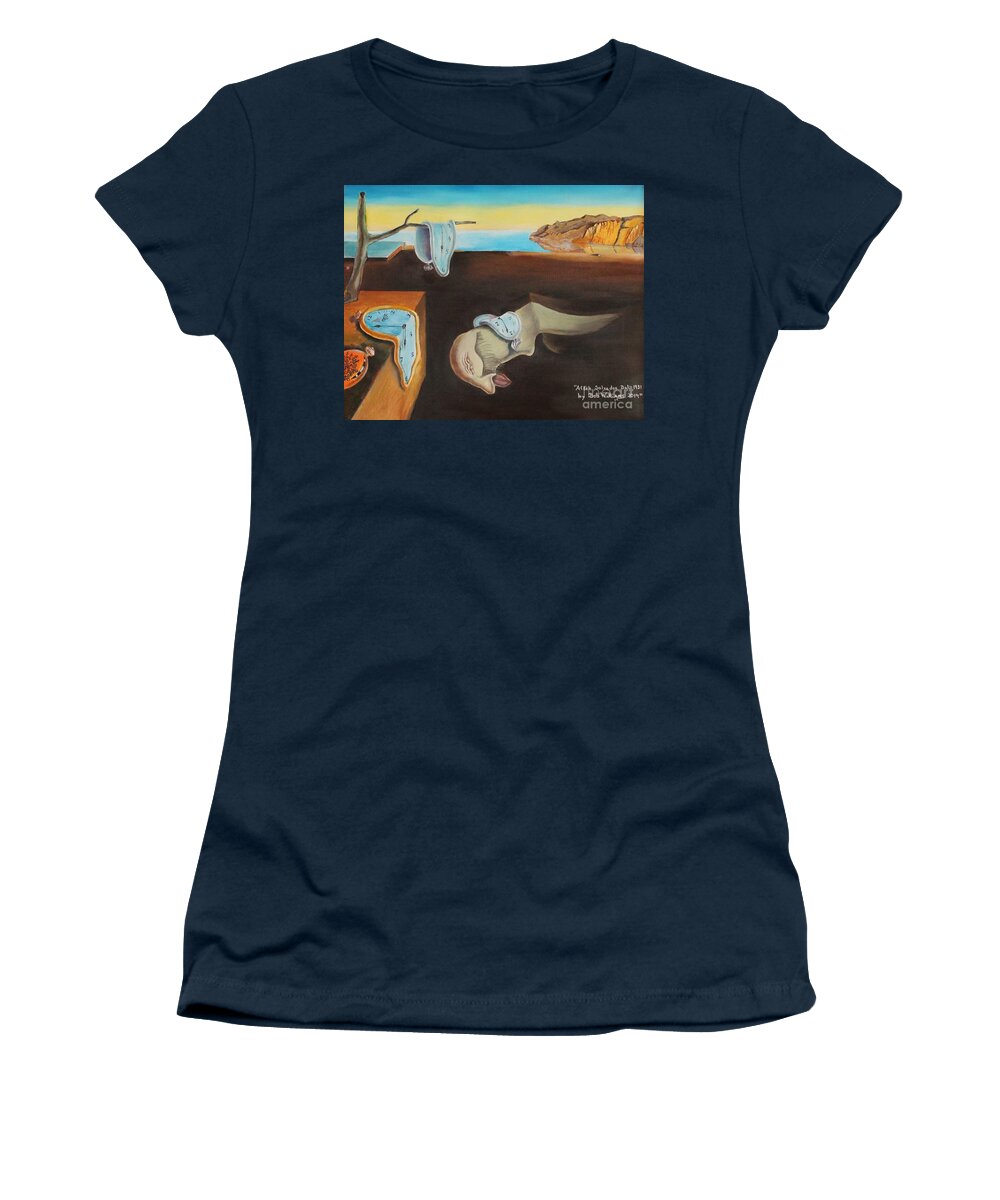 Salvador Dali Women's T-Shirt featuring the painting Persistence of Memory by Bob Williams