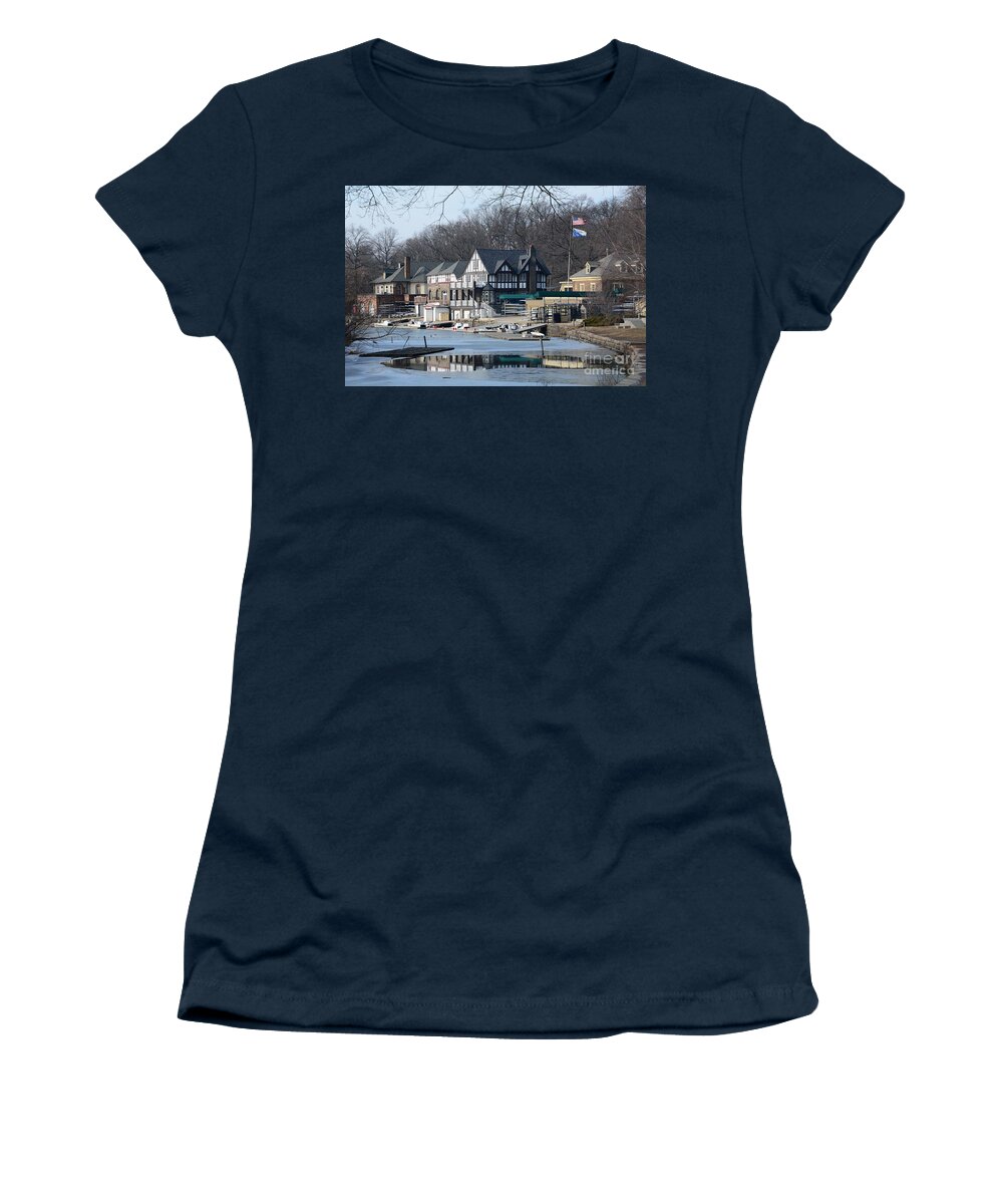 Philadelphia Women's T-Shirt featuring the photograph Philadelphia - Boat House Row by Cindy Manero
