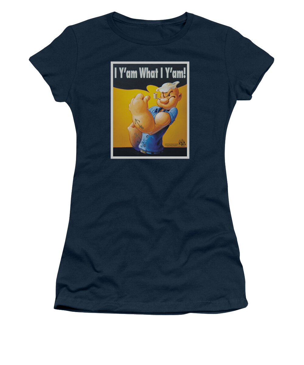 Popeye Women's T-Shirt featuring the digital art Popeye - I Can Do It by Brand A