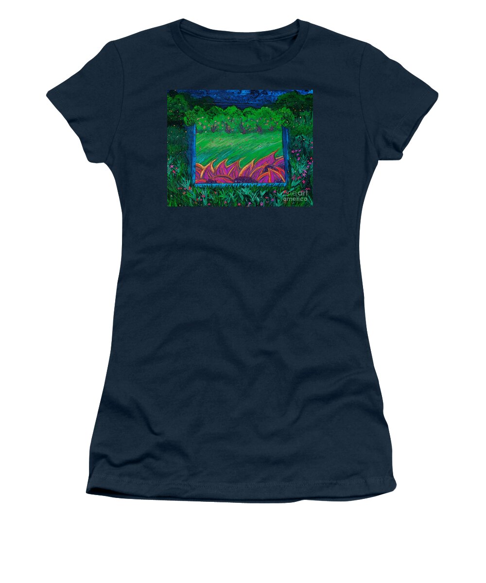 First Star Art Women's T-Shirt featuring the painting Portal by jrr by First Star Art