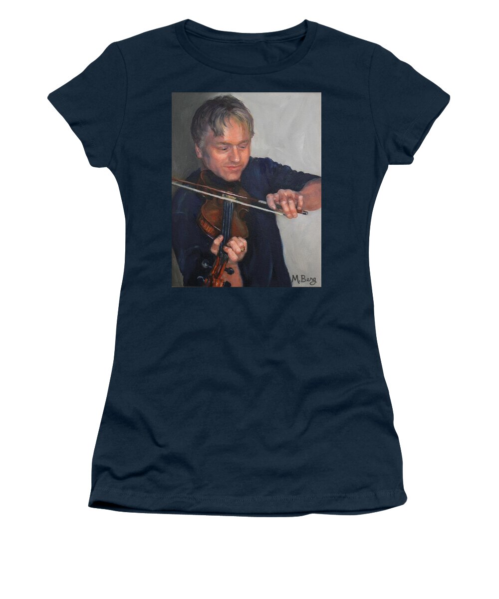 Portrait Women's T-Shirt featuring the painting Portrait of My Brother by Marian Berg