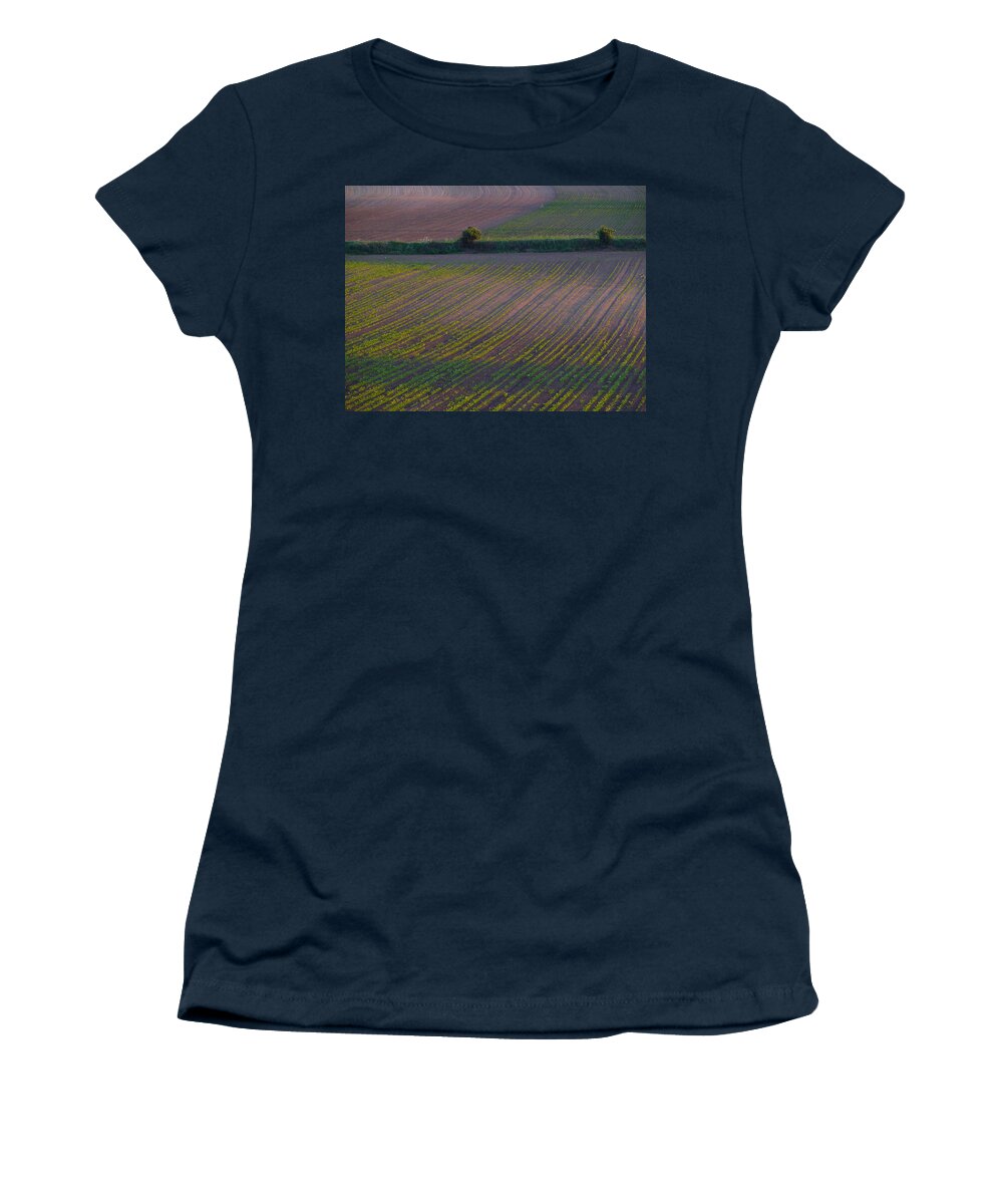 Europe Women's T-Shirt featuring the photograph Purple Fields by Evelyn Tambour