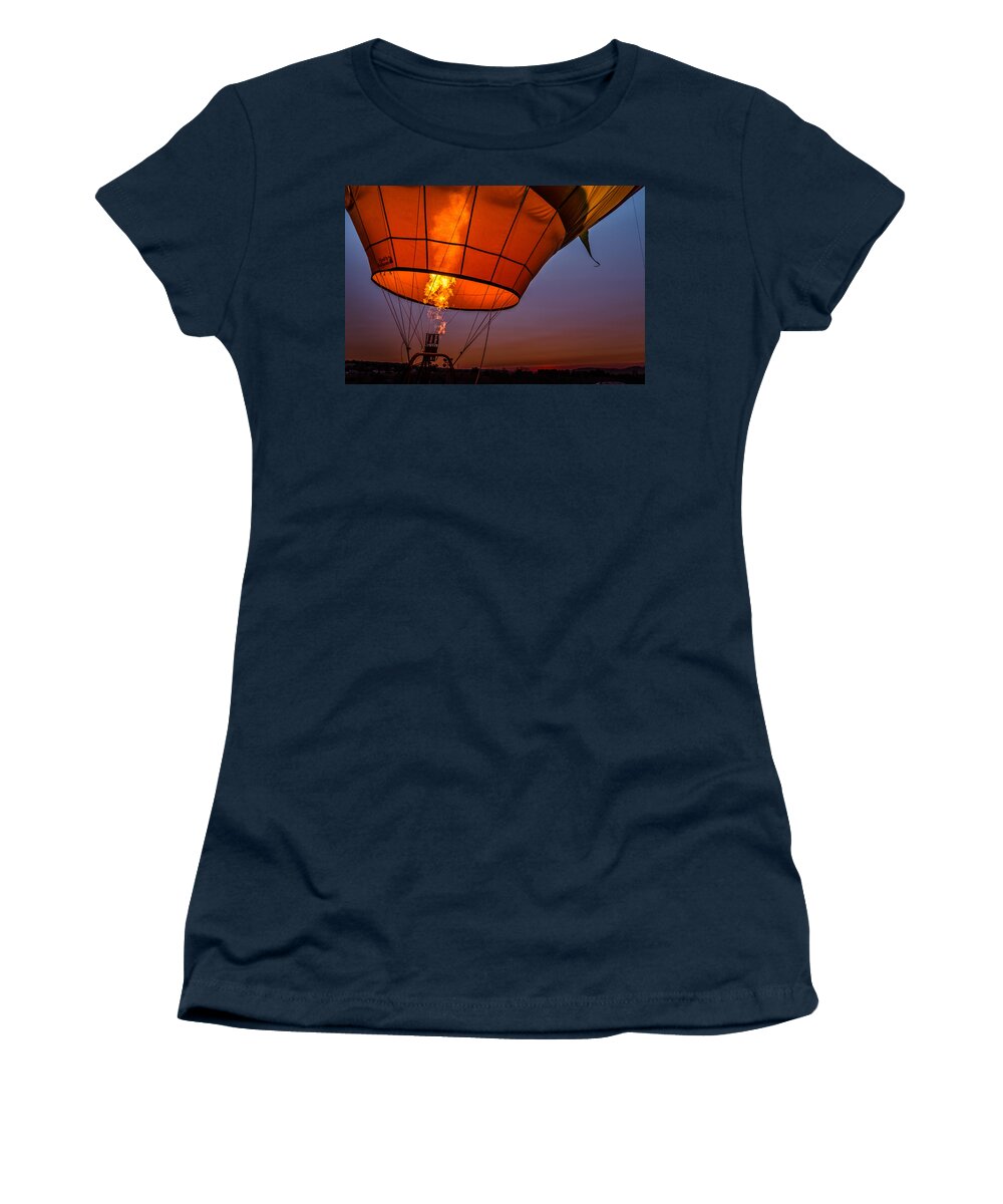 Fire Women's T-Shirt featuring the photograph Ready for Takeoff by Linda Villers