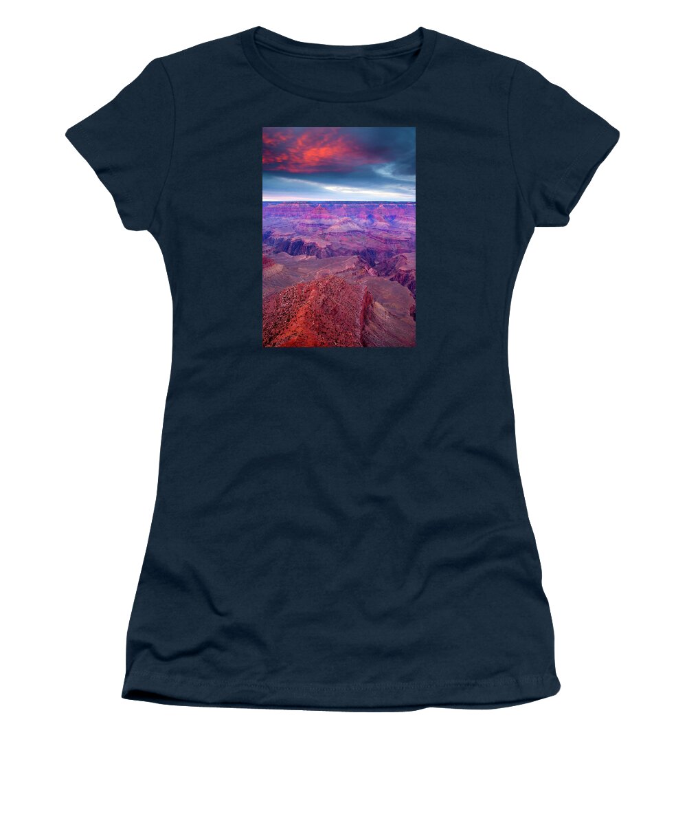 Grand Canyon Women's T-Shirt featuring the photograph Red Rock Dusk by Michael Dawson