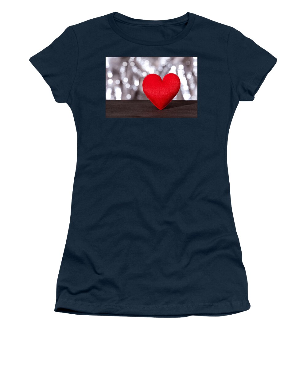 Love Women's T-Shirt featuring the photograph Red Valentines Heart by U Schade