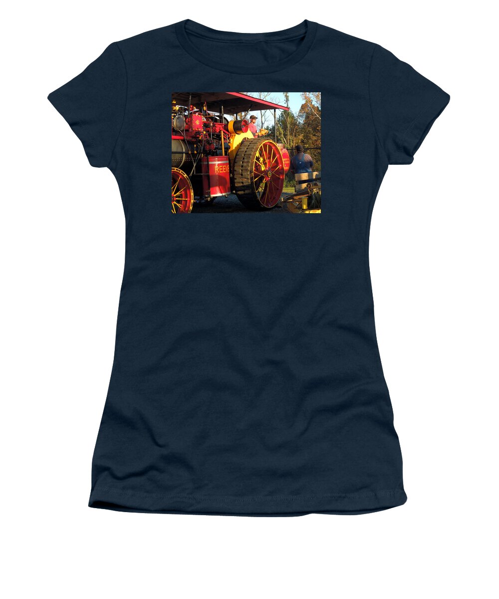 Antique Women's T-Shirt featuring the photograph Reeves Steam Tractor by Pete Trenholm