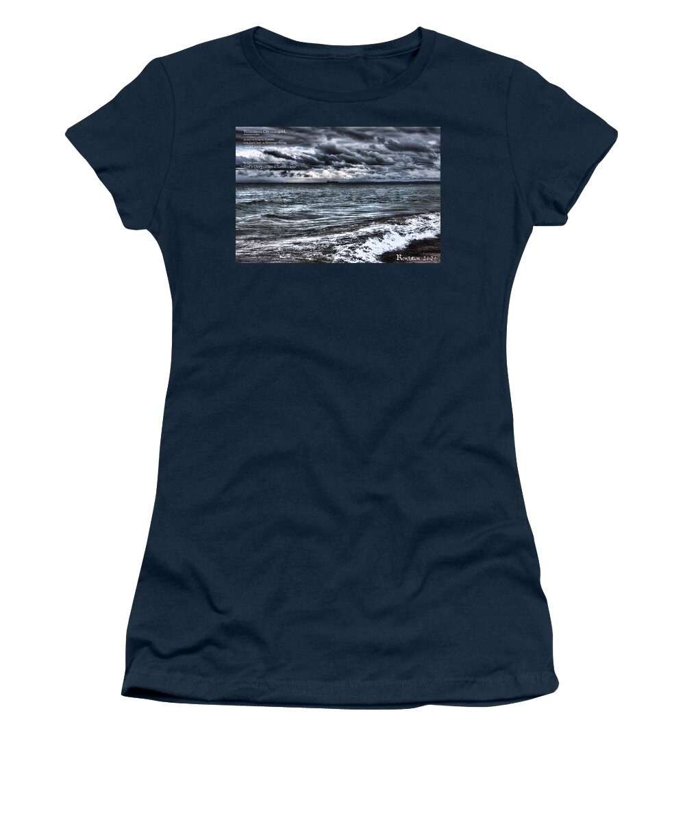 Evie Women's T-Shirt featuring the photograph Revelation 21 21 by Evie Carrier