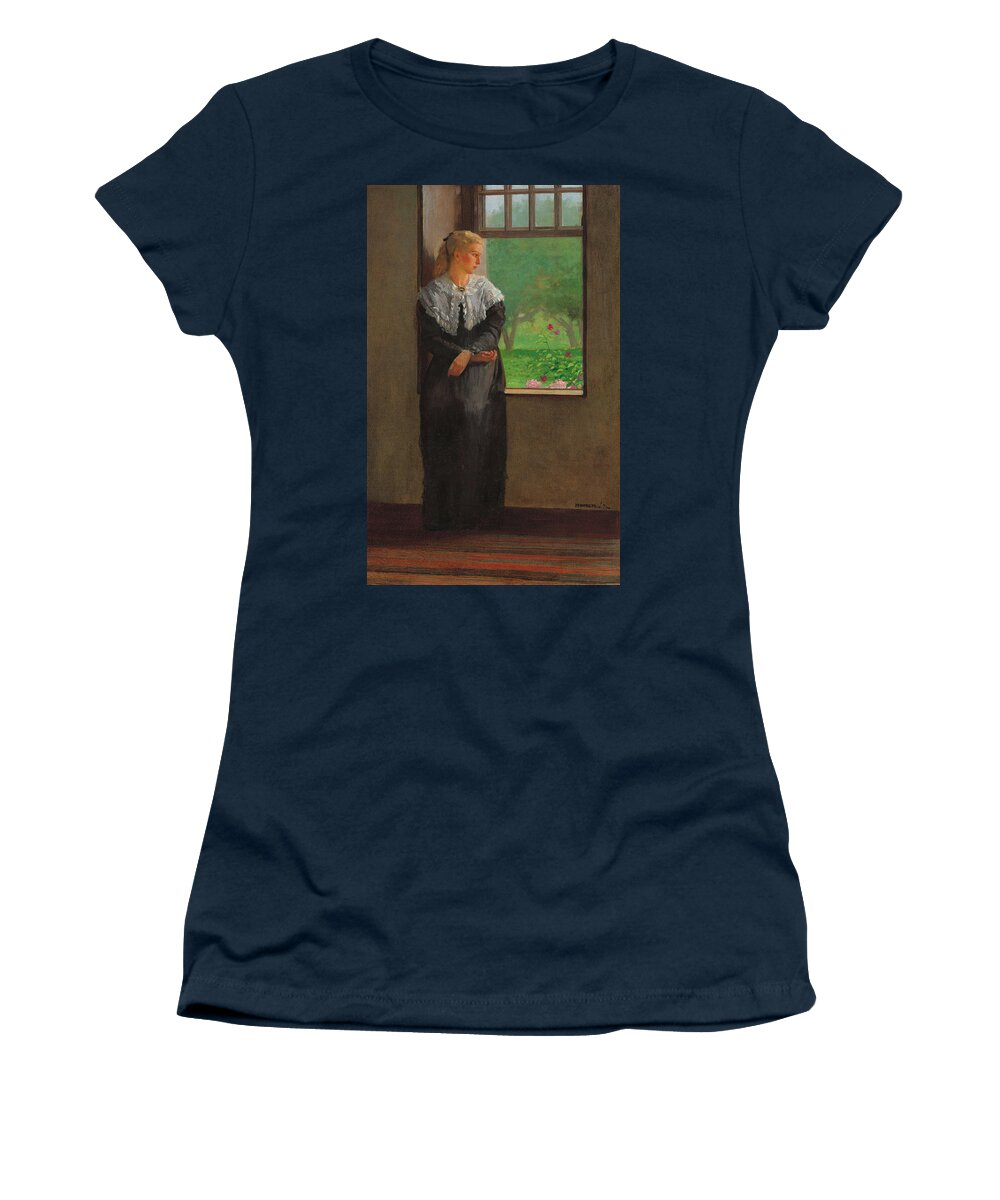 Winslow Homer Women's T-Shirt featuring the painting Reverie by Winslow Homer