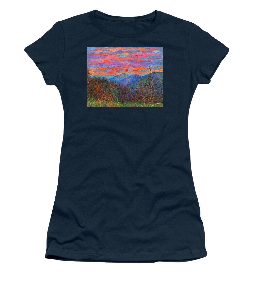 Ridgeland Women's T-Shirt featuring the painting Ridgeland Winter Beauty by Kendall Kessler