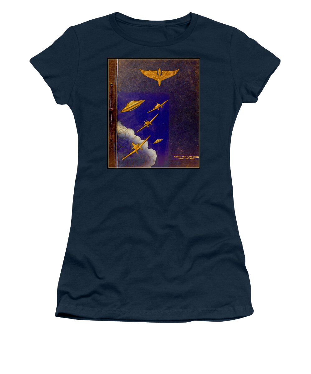 Roswell Women's T-Shirt featuring the photograph Roswell Flying School by John Anderson