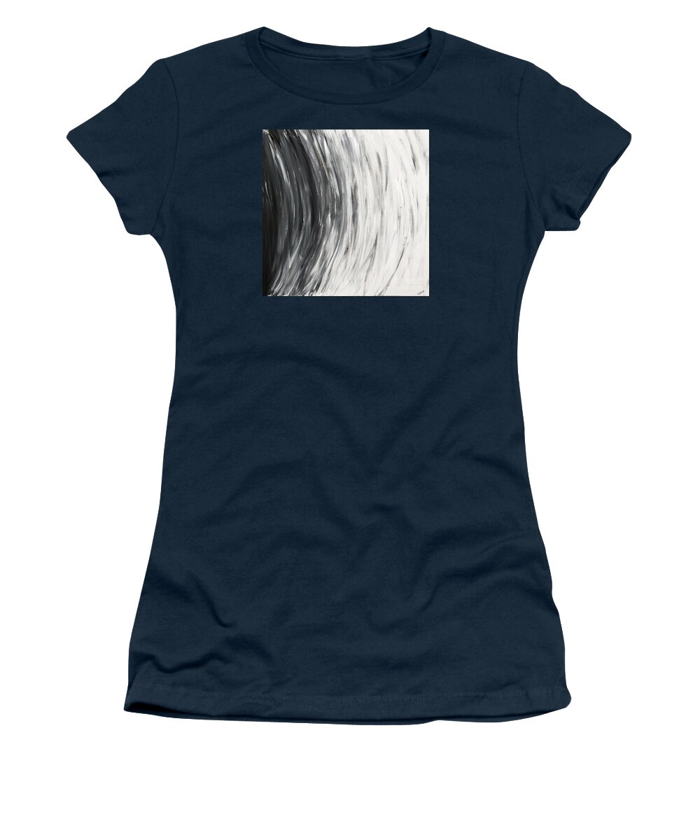 Black Women's T-Shirt featuring the painting Round and Round by Rebecca Weeks