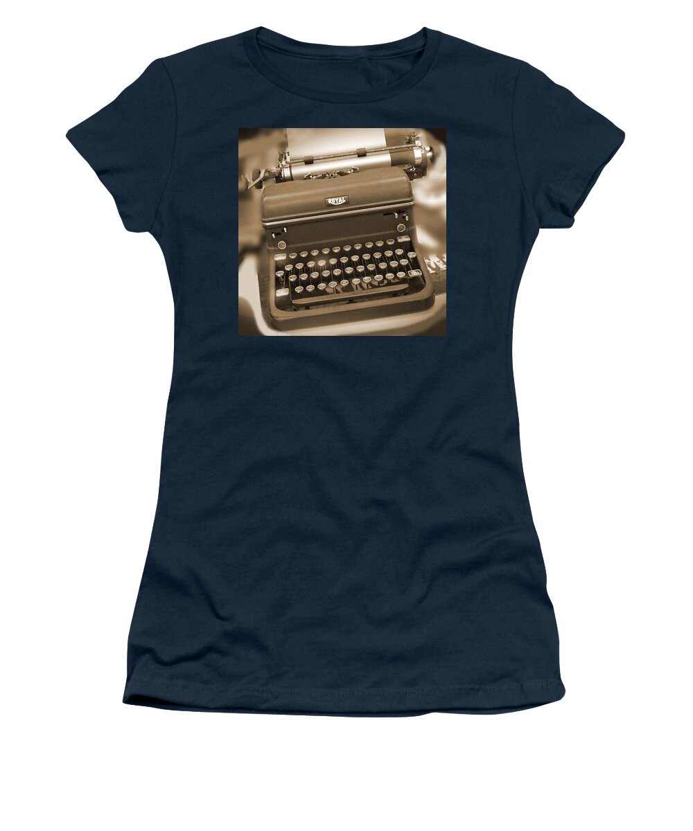 Royal Typewriter Women's T-Shirt featuring the photograph Royal Typewriter by Mike McGlothlen