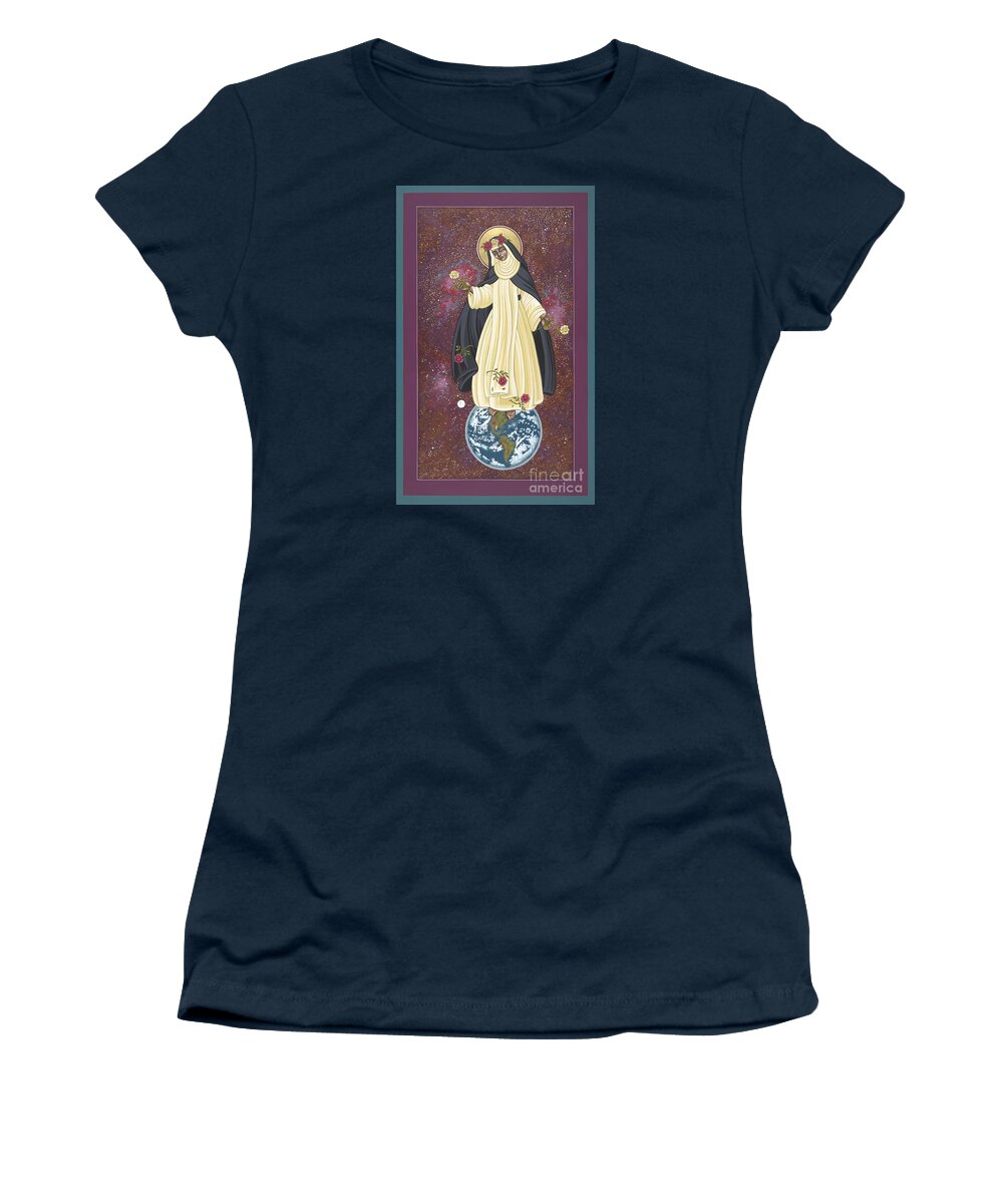 Santa Rosa Of The Cosmos Women's T-Shirt featuring the painting Santa Rosa Patroness of the Americas 166 by William Hart McNichols