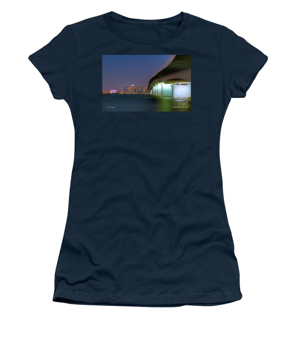 Fl Women's T-Shirt featuring the photograph Sarasota Ringling Causeway by Sue Karski