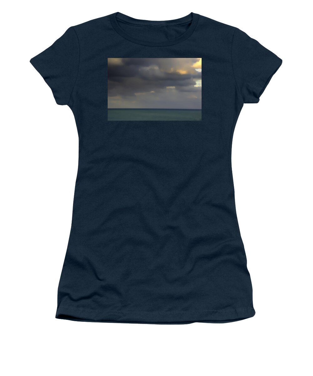 Sea Women's T-Shirt featuring the photograph Sea Sky Photo Abstract by Joseph Hedaya