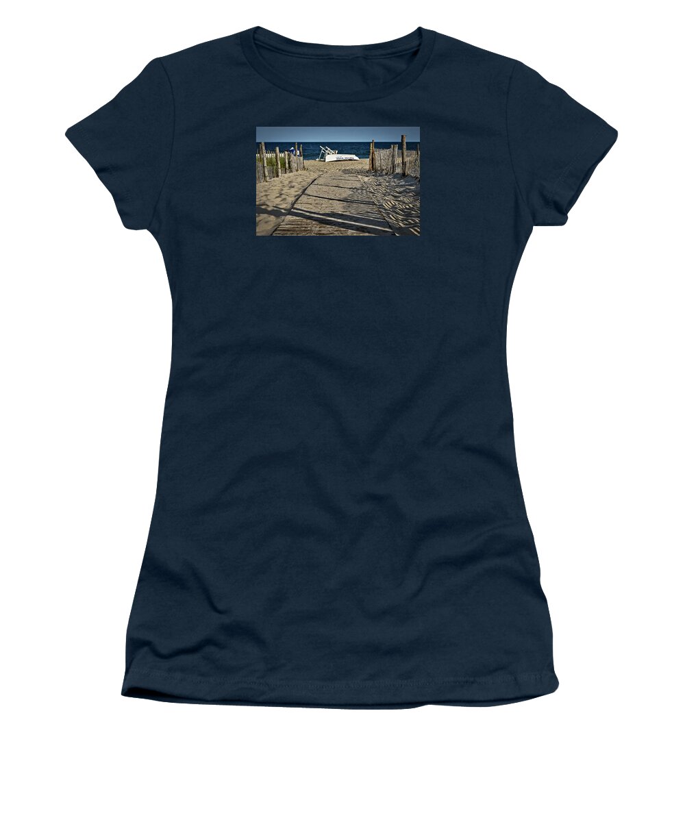 Jersey Shore Women's T-Shirt featuring the photograph Seaside Park New Jersey Shore by Susan Candelario