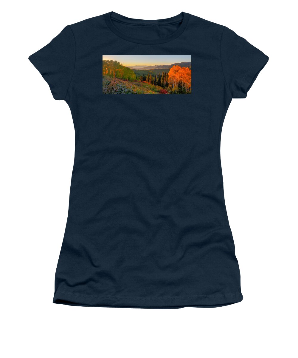 Colorado Women's T-Shirt featuring the photograph Season of Gold by Kevin Dietrich