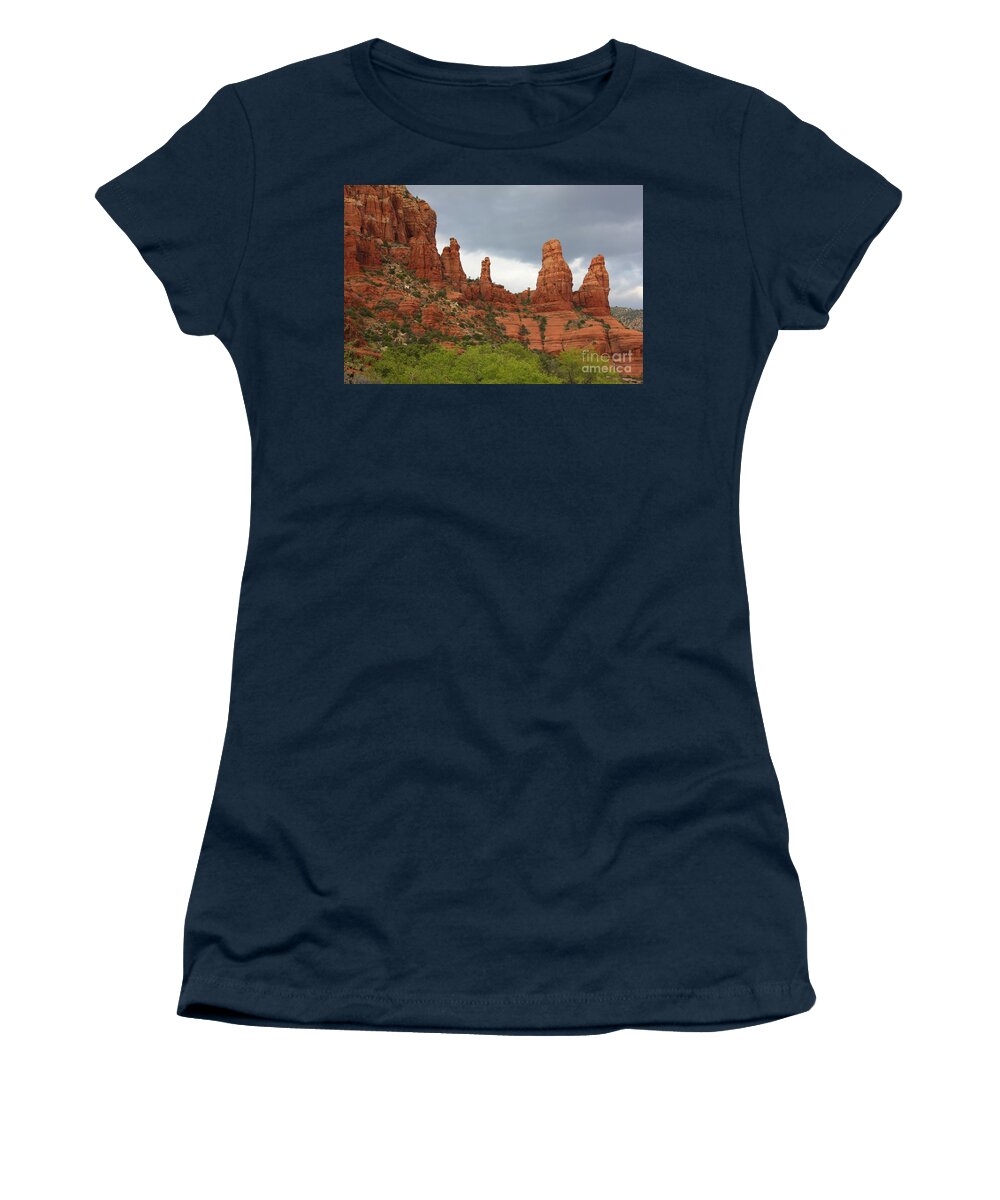 Sandstone Women's T-Shirt featuring the photograph Sedona Sandstone by Carol Groenen