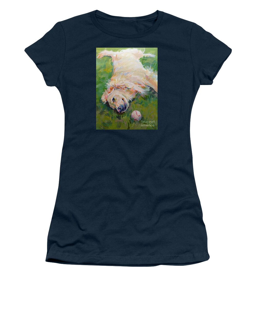 Golden Women's T-Shirt featuring the painting Seventh Inning Stretch by Kimberly Santini