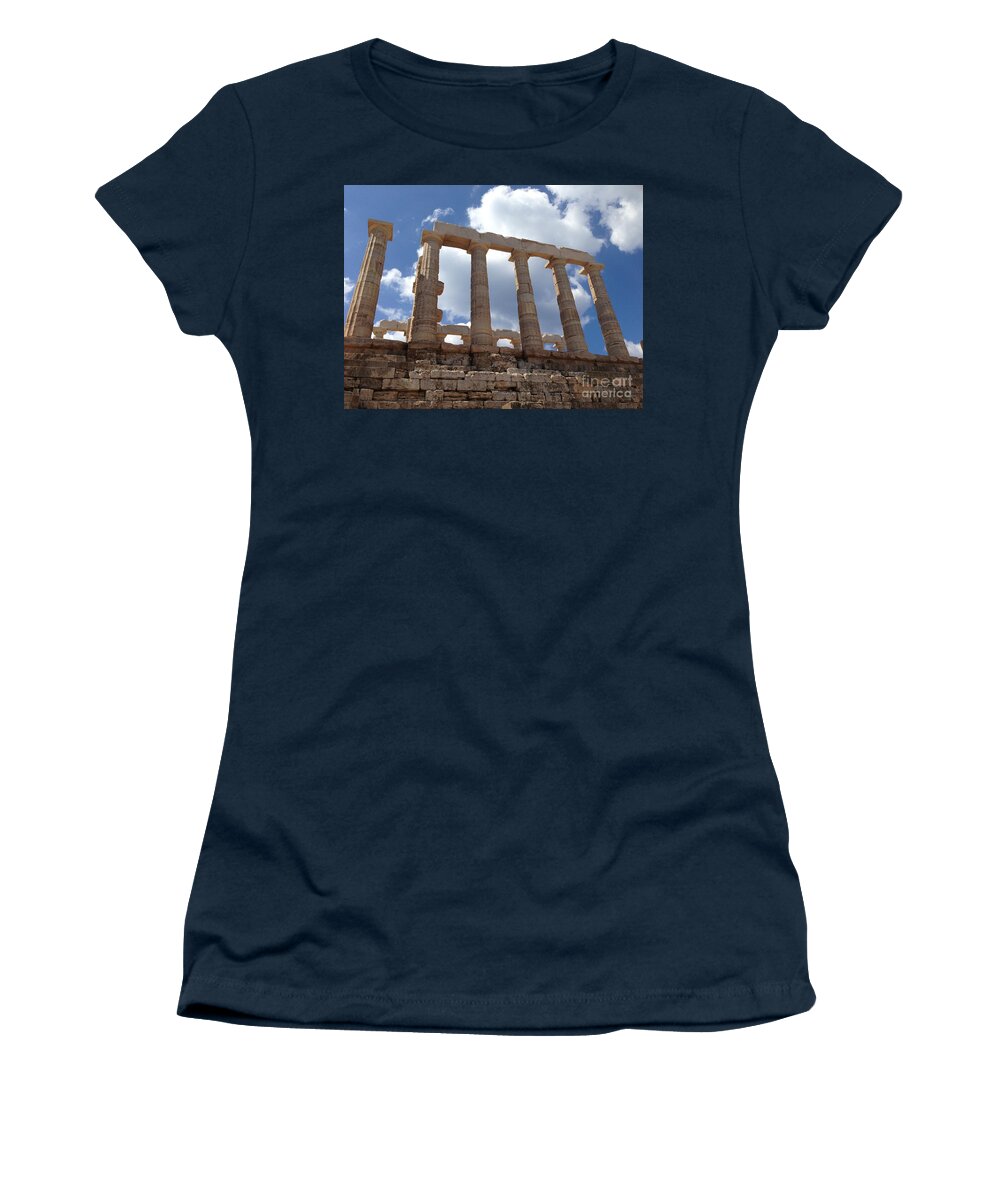 Temple Of Poseidon Women's T-Shirt featuring the photograph Silhouette by Denise Railey