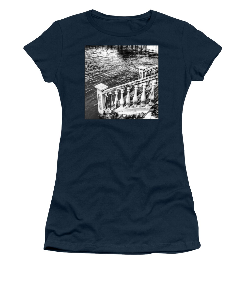 Beautiful Women's T-Shirt featuring the photograph Sinking Steps, Singapore by Aleck Cartwright