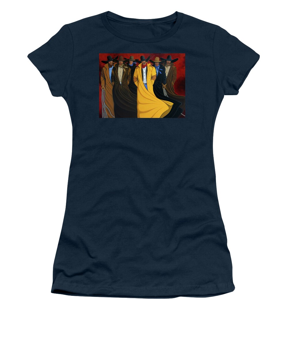 Contemporary Women's T-Shirt featuring the painting Six Pac by Lance Headlee