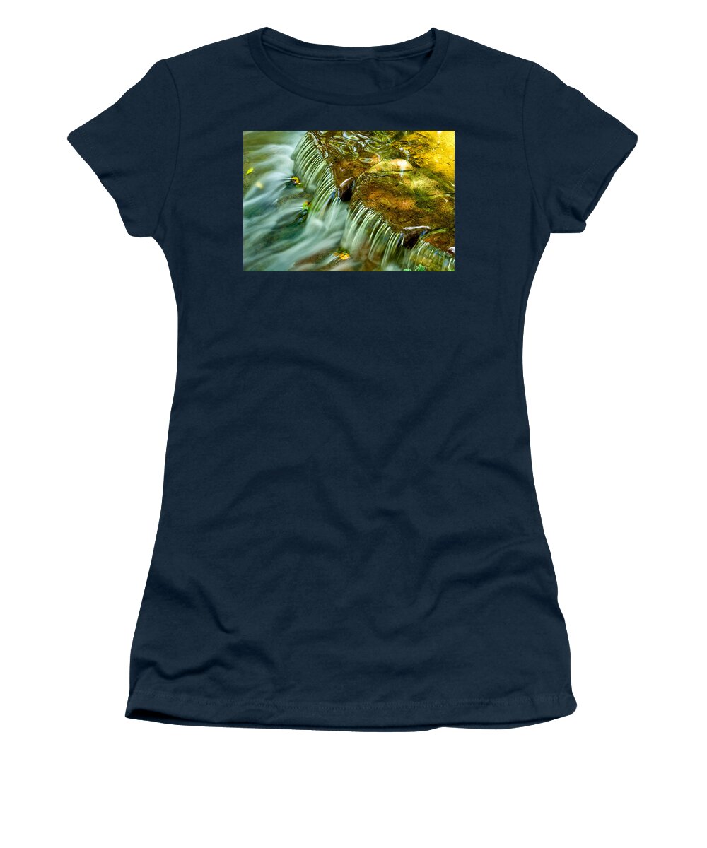 Flowing River Women's T-Shirt featuring the photograph Smooth Flow by Lisa Chorny