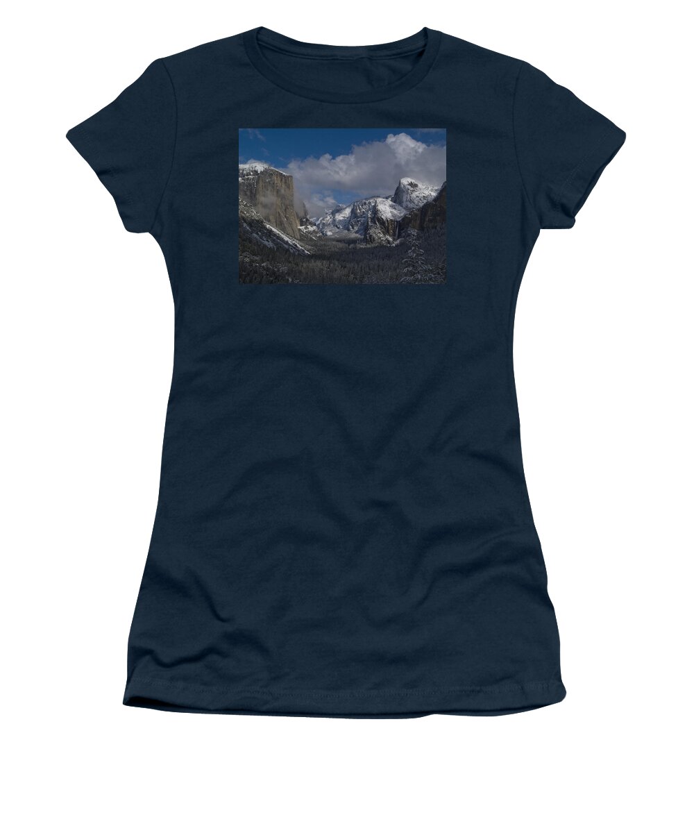 Snow Women's T-Shirt featuring the photograph Snow Kissed Valley by Bill Gallagher