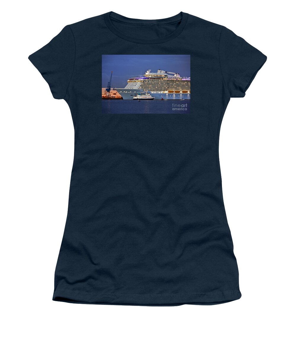 Quantum Of The Seas Women's T-Shirt featuring the photograph Size Matters by Terri Waters