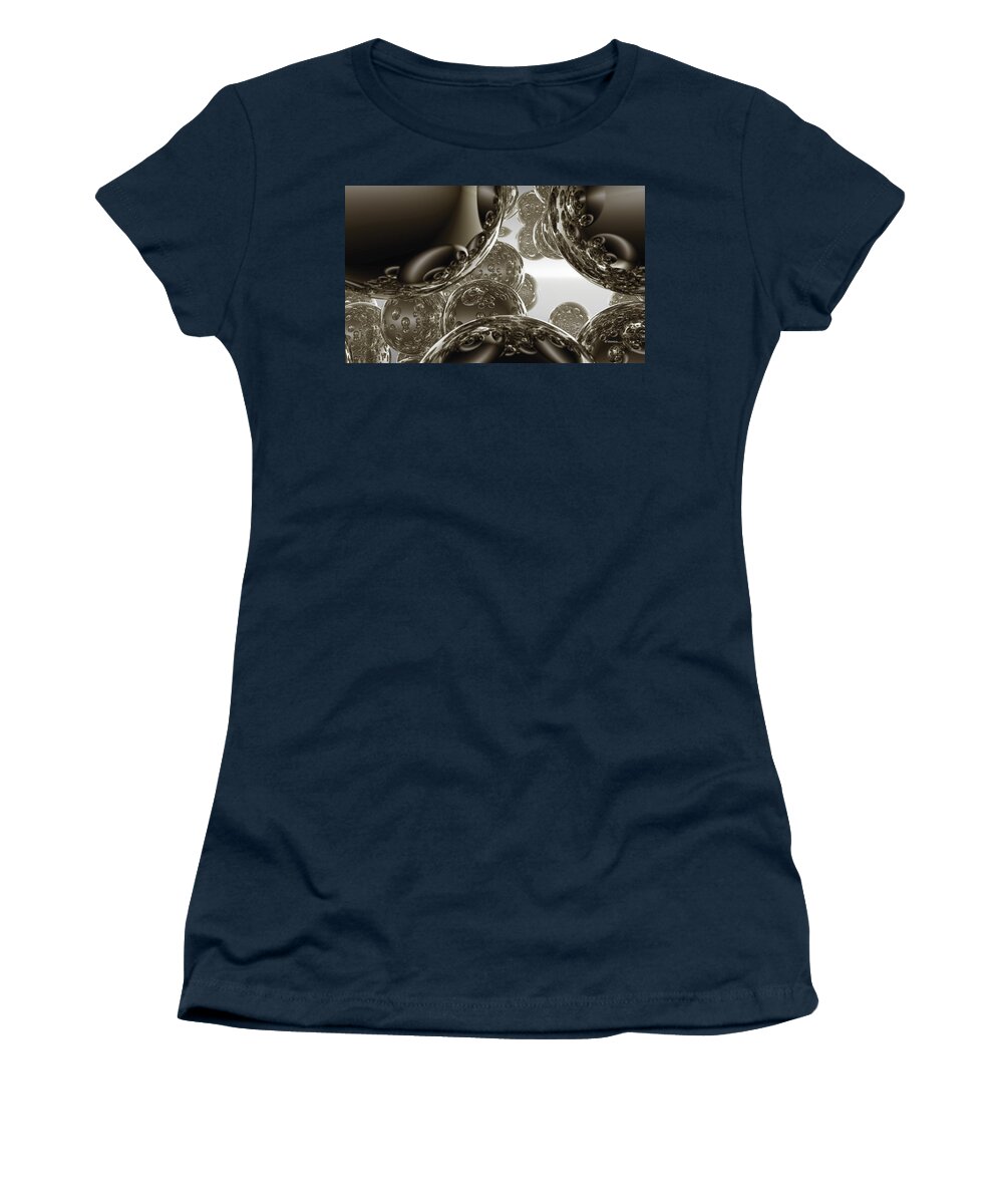 Abstract Women's T-Shirt featuring the digital art Spheres, No. 3 by James Kramer