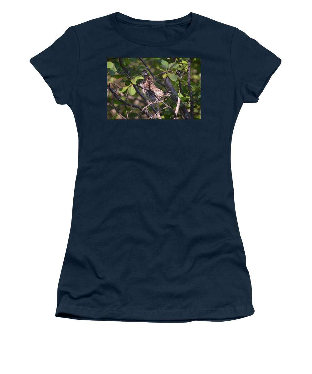 Nature Women's T-Shirt featuring the photograph Spruce Grouse2 by James Petersen